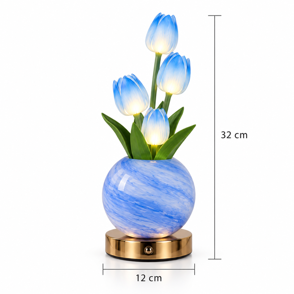 Bloomora Tulip Glow™ — 3-Color Rechargeable LED Flower Lamp